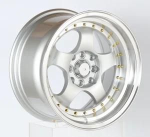Aluminum Alloy Auto Wheel Aftermarket Work S1 Design Deep Lip Rim Hellaflush Wheel with Rivets