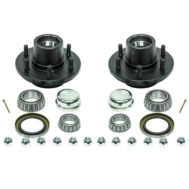 Trailer Idler Hub Assembly for 6,000-lb Axles - 6 on 5-1/2 - Pre-Greased etrailer Trailer Hubs and Drums AKIHUB-655-6-K