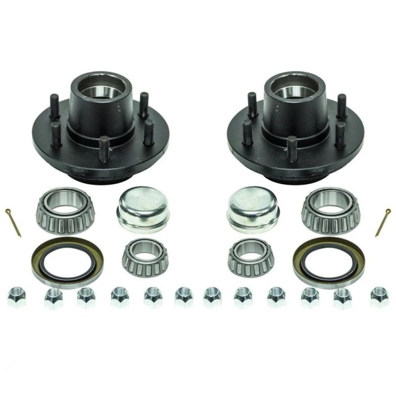 Trailer Idler Hub Assembly for 6,000-lb Axles - 6 on 5-1/2 - Pre-Greased etrailer Trailer Hubs and Drums AKIHUB-655-6-K
