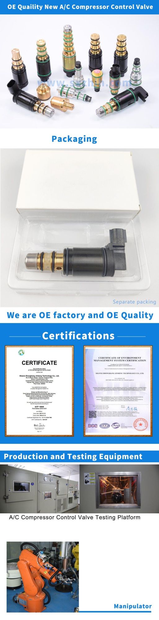 AC Compressor Control Solenoid Valve for VW Audi Seat Skoda Dkzf-7e