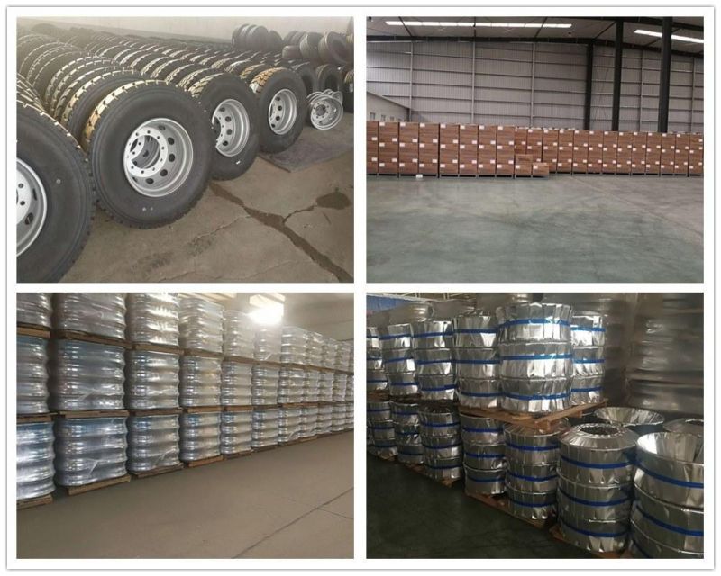 China Manufacture of 9.75X22.5 Tubeless Truck Bus Trailer High Quality Steel Rim Wheel