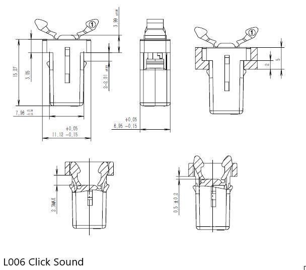 Plastic Cabinet Door Latch for Push Push Door and Lid