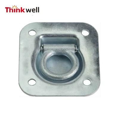 Trailer Tie Down Recessed Pan D-Ring with Plate