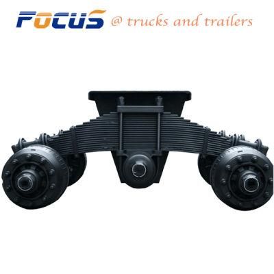 Truck Semi Trailer Tandem Axle Bogie Suspension for Flatbed/Platform/Lowbed/Lowboy Trailer