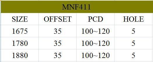 MNF411 JXD Brand Auto Spare Parts Alloy Wheel Rim Aftermarket Car Wheel