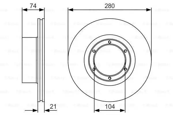 Vented Brake Disc Parts No 33023501077 for Gazelle Bus Box