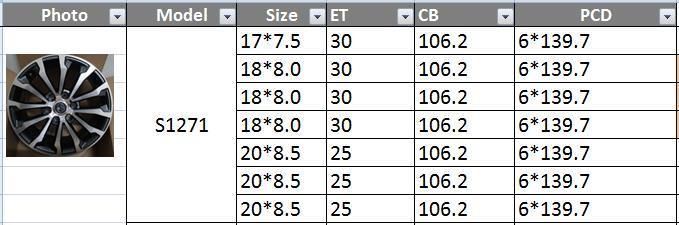 S1271 JXD Brand Auto Spare Parts Alloy Wheel Rim Replica Car Wheel for Toyota Prado