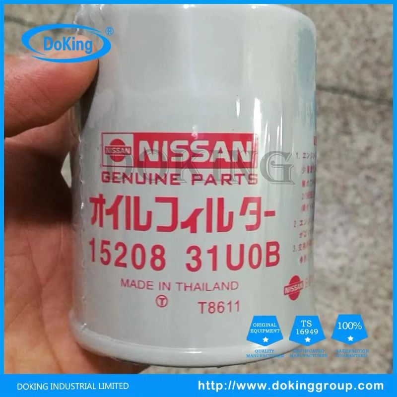 Factory Price Japan Auto Parts Oil Filter 15208-31u0b for Nissan