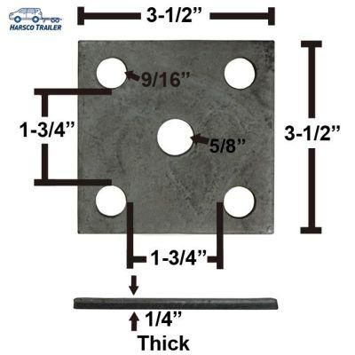 Galvanized Trailer Axle Tie Plate for 1 3/4&quot; Axle and 1 3/4&quot; Spring