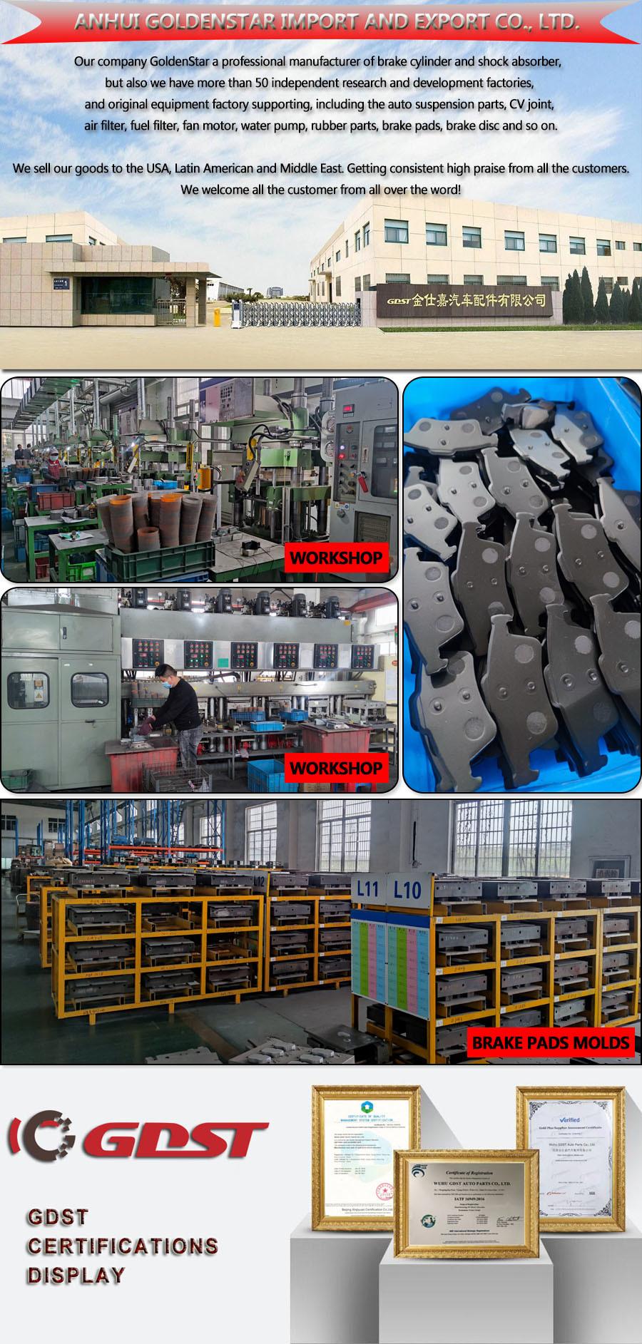 Gdst Wholesale Price Auto Brake System Brake Pads OEM D1872 000 420 59 00 for Mercedes-Benz C-Class Glc