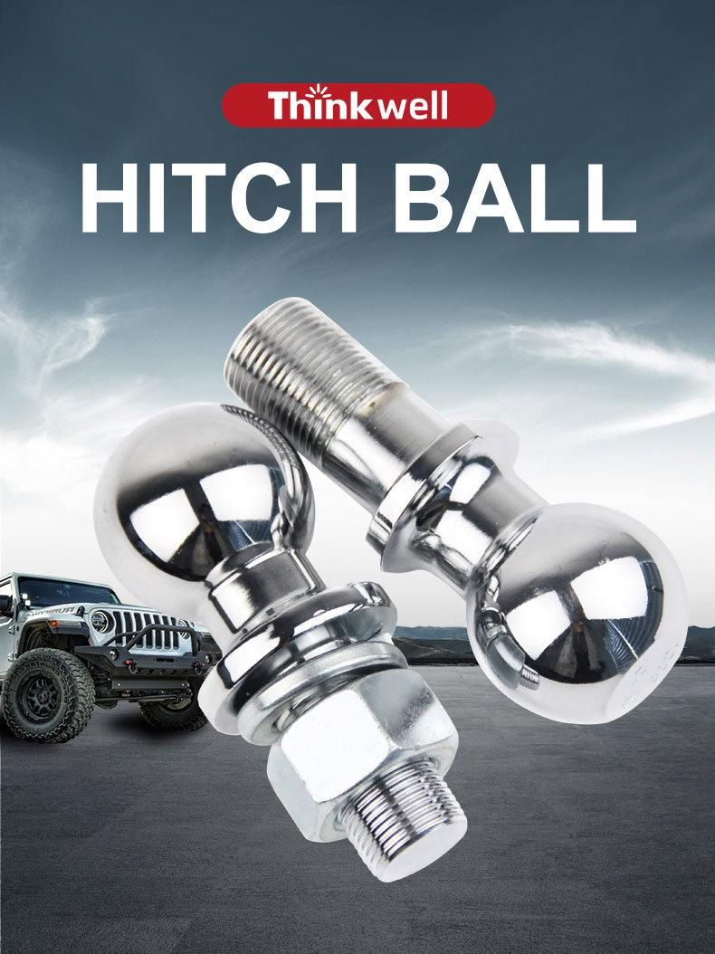 2-Inch Diameter 2 Inch Shank Chrome Trailer Tow Ball