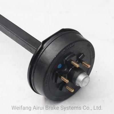 Great Quality 7K Electric Axle Spindle with Electric Brake Assemblies and 8 Bolts Drum Axle Assembly and Parts for Sale