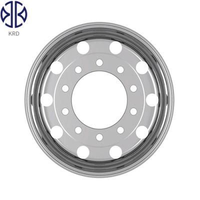 22.5X14 Forged Polished Bus Truck Trailer Dump 2 Sides Polished Aluminum Alloy Wheel Rim