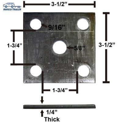 Trailer Axle Tie Plate for 1 3/4&quot; Axle and 1 3/4&quot; Spring