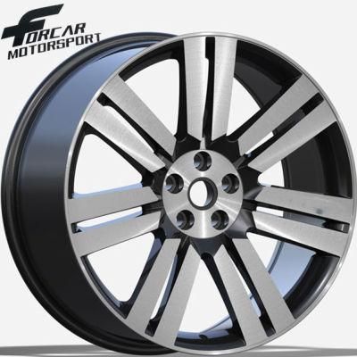 22*10 Inch Black Machine Face Car Wheels Alloy Rims for Landrover