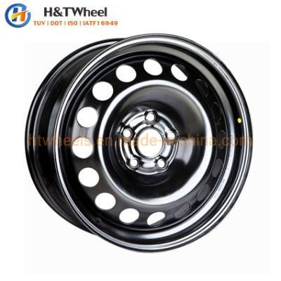 H&T Wheel 675301 16 Inch 16X6.5 5X105 Popular Black Car Steel Wheel Rims