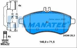 Front Disc Brake Pads for Mercedes Benz W204 S204 C209 W211 W212 A207 C207 R172 (005 420 08 20)