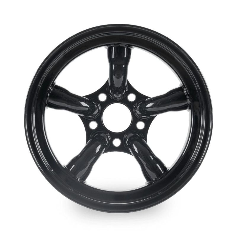 Black Steel Wheels 5 Pipes 5 Split Spoke Wheel 16X7" 5X120