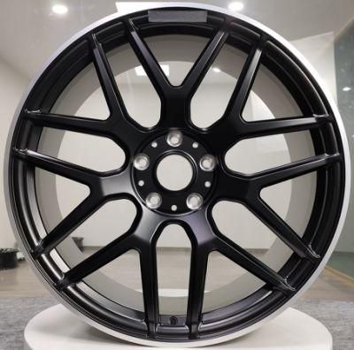 1 Piece Forged Aluminum Mag Rims Wheel with Black Machined Lip with Amg Engravings