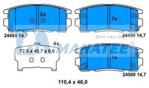 Rear Brake Pads for Chevrolet Truck (96626076)