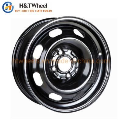 H&T Wheel 564402 15 Inch PCD 4X108 Professional Manufactory Black Surface Rims Wheels Car