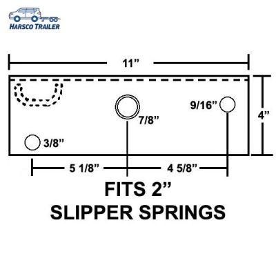 11&quot; Overall Length Equalizer Bar for 2&quot; Slipper Spring