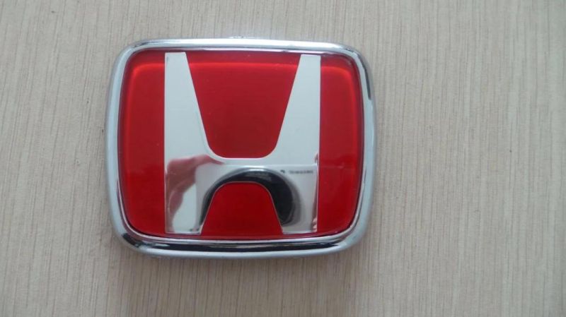 RED Front Rear Back Logo Emblem Badge Cover For Honda