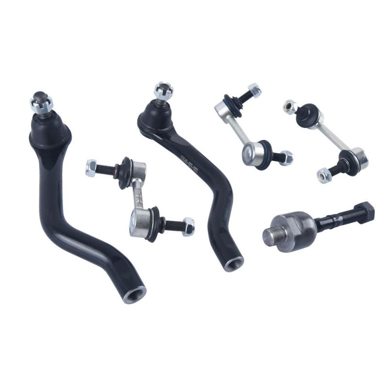 6 Pieces Suspension Kit Includes Front &Rear Stabilizer Link, Front Inner Tie Rod Endoutside and L/R Tie Rod End for Honda Odyssey 05-08