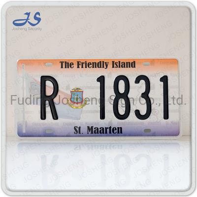 St. Maarten Completed Car License Plate, Registration Number Plate