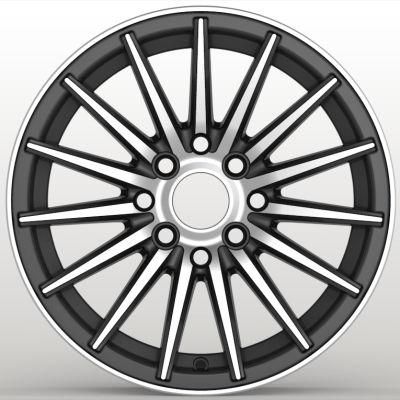 Black Machine Face Aluminum Auto Parrts Car Alloy Wheel Rims for Audi