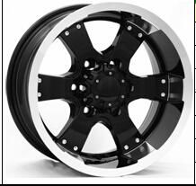 F9919 16X7.5 6X139.7 Black Machine Lip Customized Car Alloy Wheel Rims
