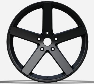 20 Inch 22 Inch 112-120 PCD 5 Hole Alumilum Alloy Wheel Rims Black Color Finish Wheels for Passenger Car Wheel China Professional Manufacturer