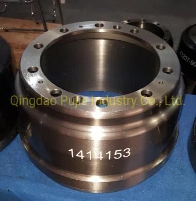 413mm Polished Scani OE 1414153 Heavy Duty Truck Brake Drum