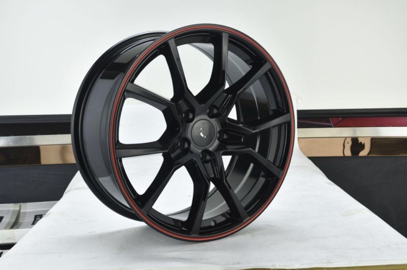 18X8.0 Red Outer Ring Wheel Rim Replica