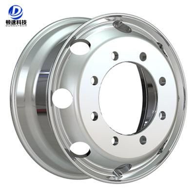 FAW Jh6 Heavy Truck Parts Tire 22 5 Wheel Alloy Rims Silver Original OEM Material Origin Place Model Stock Finishing Condition