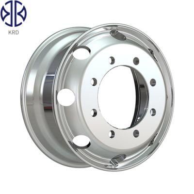 Polished Bright Strong Heavy Duty Truck Bus Aluminum Alloy Rim 19.5X7.5 Wheel