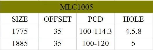 MLC1005 JXD Brand Auto Spare Parts Alloy Wheel Rim Aftermarket Car Wheel