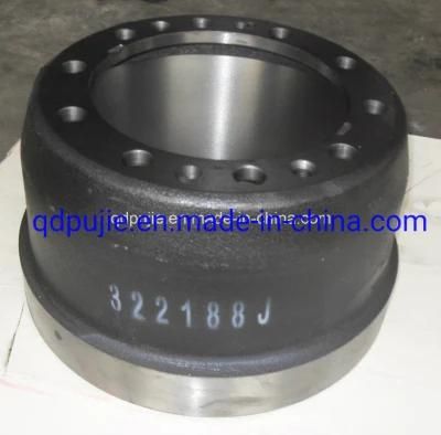 High Quality Truck Parts Brake Drums for Vol Bus Parts No. 322188 OEM 1075307