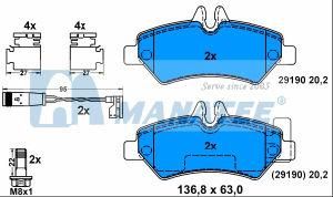 Rear Disc Brake Pads for Mercedes Benz Vito Bus (004 420 69 20)