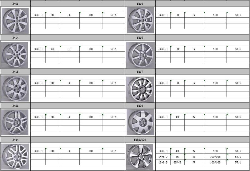 N444 JXD Brand Auto Spare Parts Alloy Wheel Rim Replica Car Wheel for Volkswagen