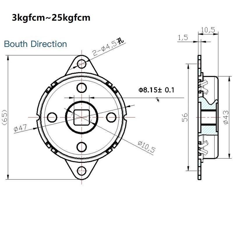 Disc Type Seat Rotary Damper Angle Unlimited Viscous Hydraulic Rotary Buffer