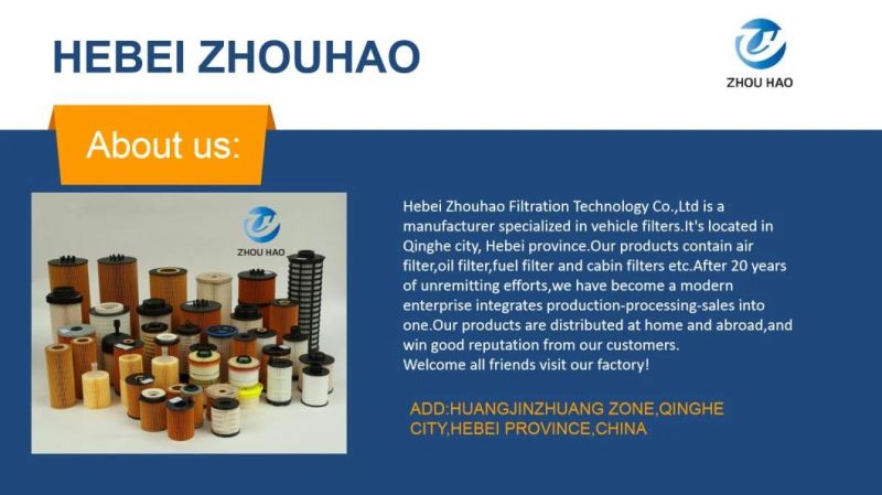 E155HD122 Hu6008z 2781840125 2781800009 for Mercedes-Benz China Factory Oil Filter for Auto Parts