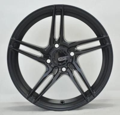 Thin sopke casting alloy wheel with black machine face