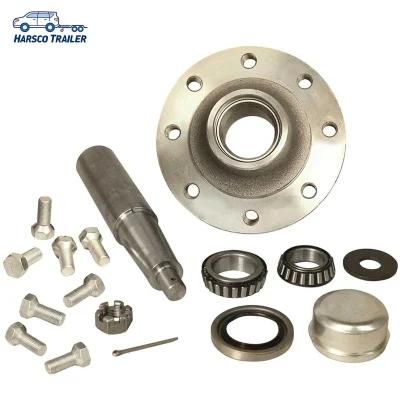 Trailer Axle Spindle Kit with 5-Hole Brake Flange