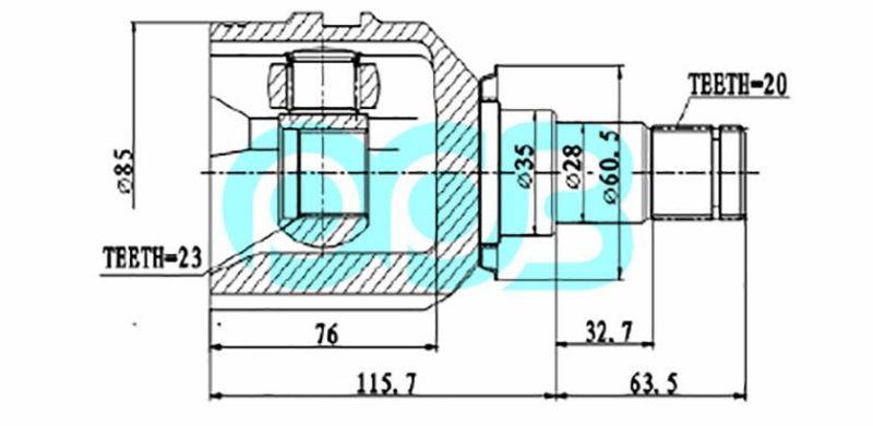 Good Performance Universal Constant Velocity Joint with Boot Clip Grease for Ford S-Ubaru KIA Toyota Cars