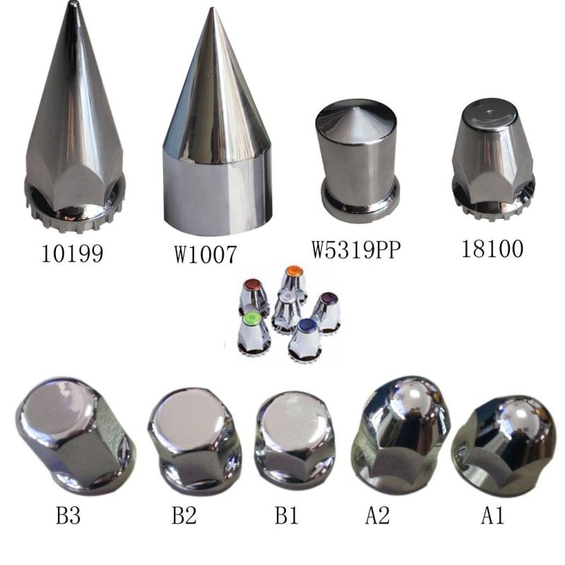 ABS Plastic Chrome Lug Nut Cover Wheel Nut Cover 33mm Diameter and 75mm Height Wheel Lug Nut Cover