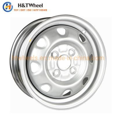 H&T Wheel 334201 High Performance 13X4.5 PCD 4X100 Snow Black Steel 13 Inch Wheel Rims for Sale