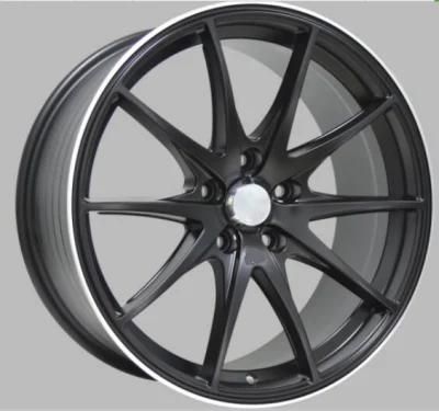 Jwl Via Test 15 16 Inch Alloy Wheel with PCD 100-114.3 Tuning Wheels Black Machine Face Alloy Wheels