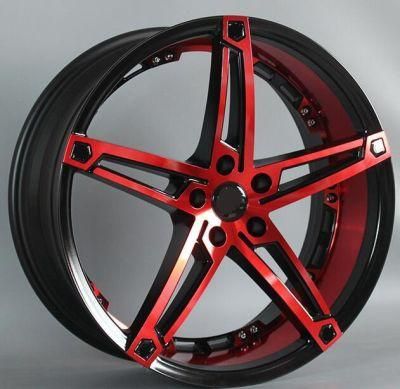 New Design High Quality 17 to 26 Inch Customized 3 Pieces Forged Split Wheel Deep Dish 5X112 Car Wheels