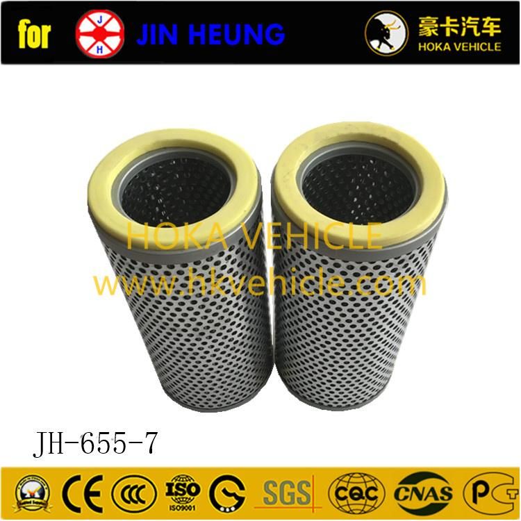 Original and Genuine Jin Heung Air Compressor Spare Parts Air Filter Jh-655-7 for Cement Tanker Trailer